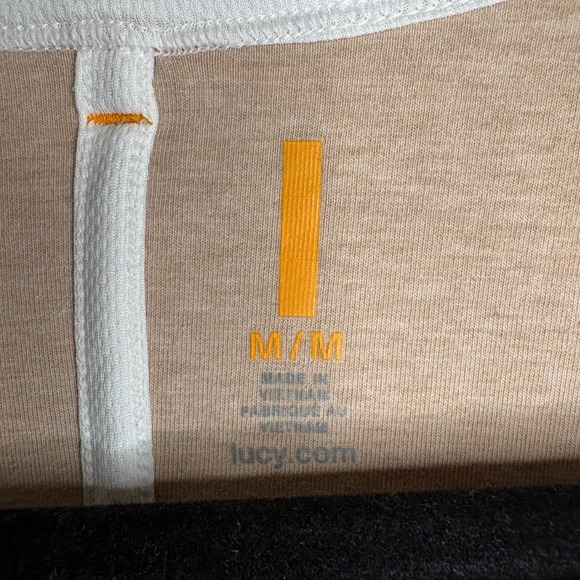 Lucy Womens Open Front Cardigan Jacket Tan Oatmeal Heather Longline Pockets M - Picture 4 of 6